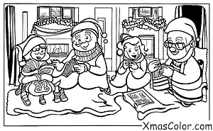 Christmas / Mr. & Mrs. Claus: Mr. & Mrs. Claus in their cozy home