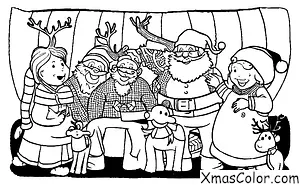 Christmas / Mr. & Mrs. Claus: Mr. & Mrs. Claus with their reindeer