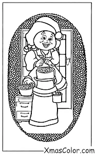 Christmas / Mrs. Claus: Mrs. Claus making cookies