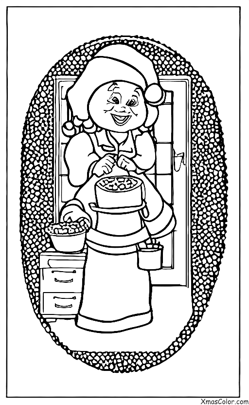 Christmas / Mrs. Claus: Mrs. Claus making cookies