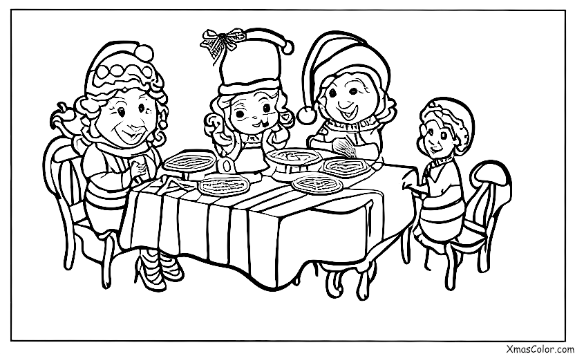 Christmas / Mrs. Claus: Mrs. Claus wrapping presents