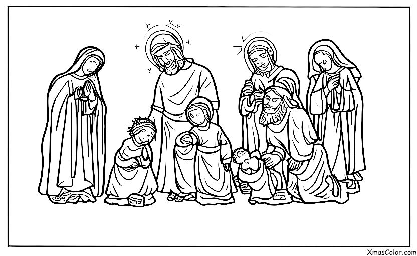 Christmas / Nativity Scene: The Nativity Scene with Joseph