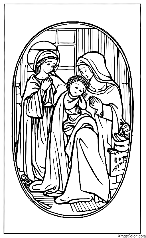 Christmas / Nativity Scene: The Nativity Scene with Mary