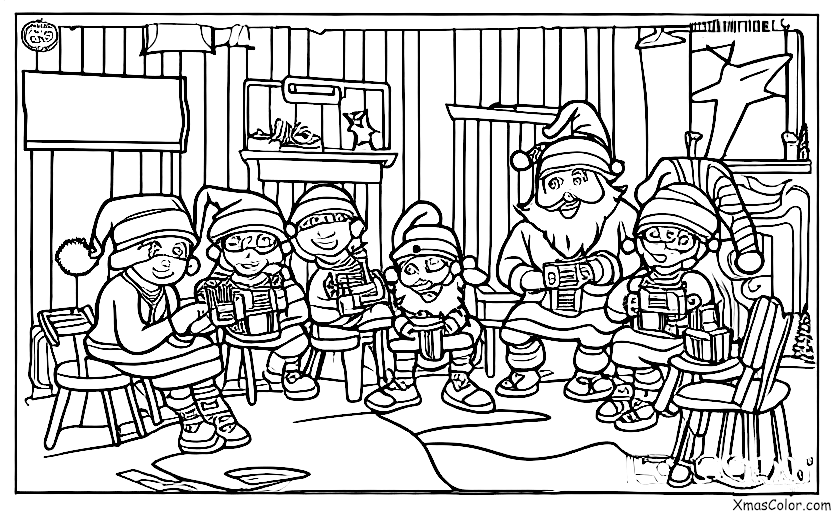 Christmas / Nerdy Christmas: Santa playing video games