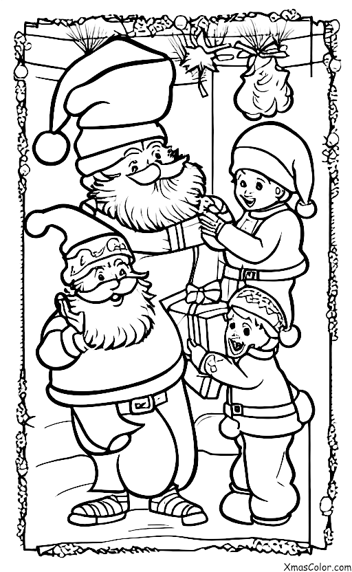 Christmas / North Pole: Santa Claus and his elves getting ready for Christmas