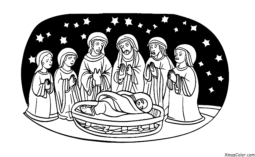 Christmas / O Come, All Ye Faithful: A Nativity scene