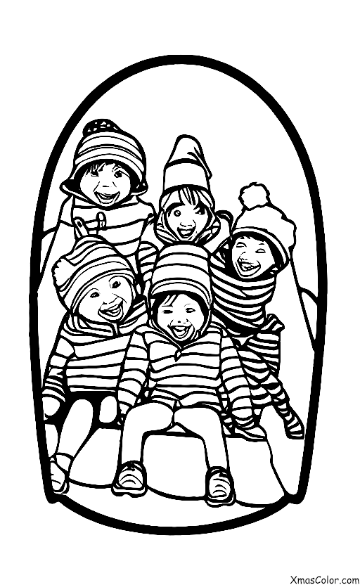 Christmas / Outdoor Christmas activities: Sledding