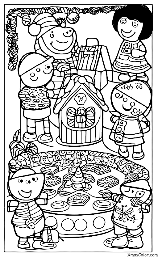 Christmas / Peppa Pig Christmas: Peppa and her friends making gingerbread houses
