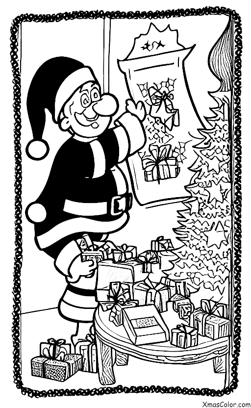 Christmas / Pixar Christmas: Santa checking his list of who's been naughty and nice