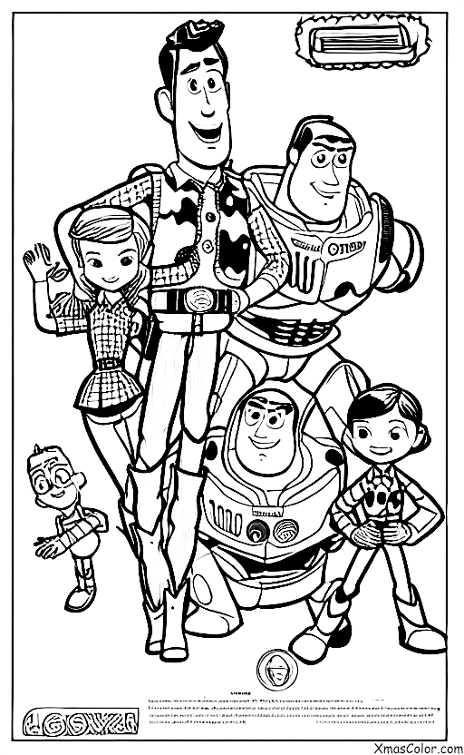 Christmas / Pixar Christmas: "Toy Story" Coloring Page