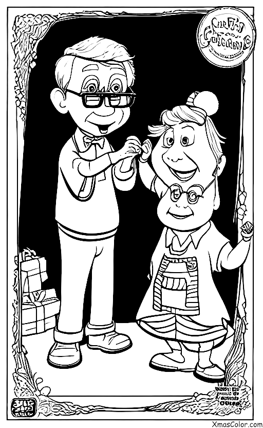 Christmas / Pixar Christmas: "Up" Coloring Page