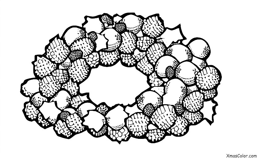Christmas / Popcorn: Christmas popcorn wreath