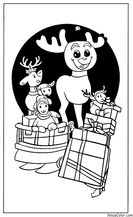Christmas / Prancer: Prancer and his reindeer team