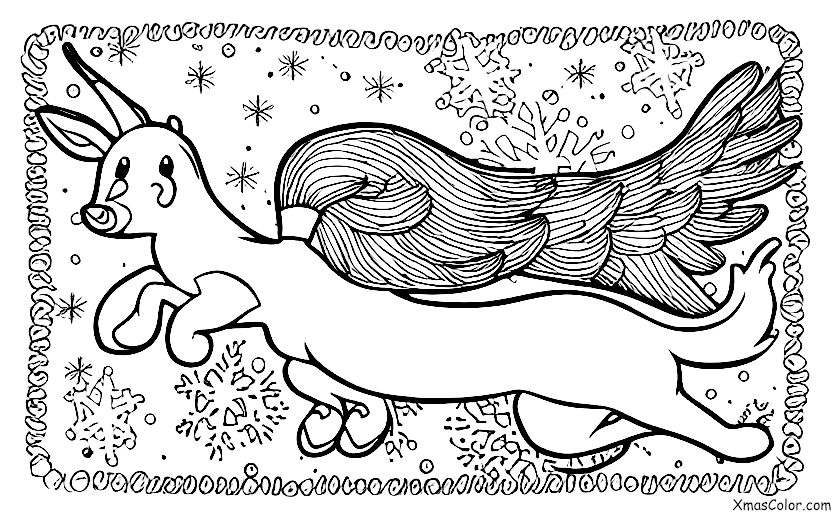 Christmas / Prancer: Prancer flying