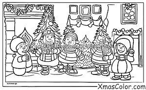 Christmas / Rudolph the Red-Nosed Reindeer: Rudolph and Santa singing Christmas carols