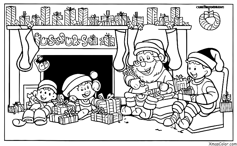 Christmas / Rudolph: Rudolph and Santa taking a break