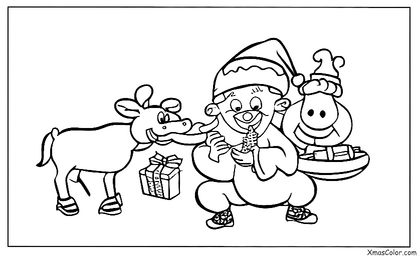 Christmas / Rudolph: Rudolph eating carrot