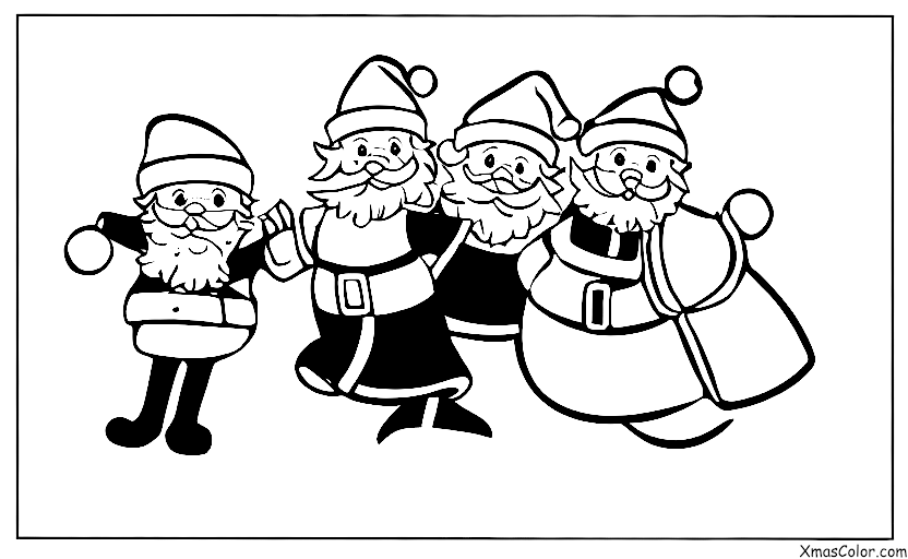 Christmas / Santa Claus: Santa Claus walking in the snow