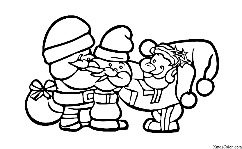 Christmas / Santa Claus: Santa deliver presents