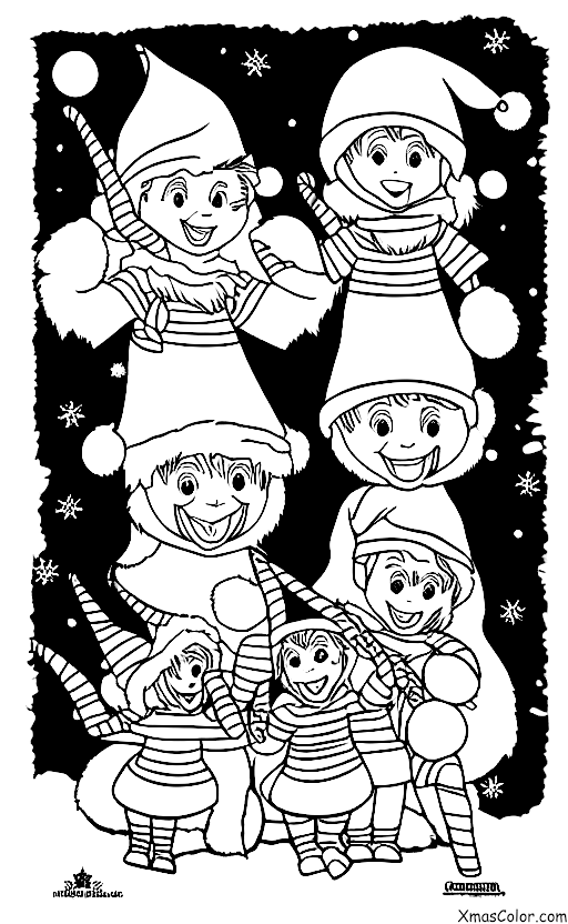 Christmas / Santa's elves: Santa's elves getting ready for Christmas
