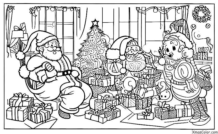 Christmas / Santa's sleigh: Santa taking a break