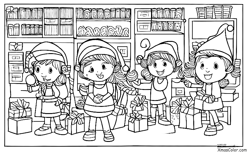 Christmas / Santa's Workshop: The workshop is clean