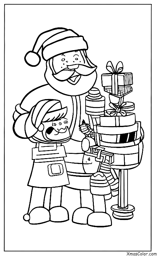 Christmas / Sci-Fi Christmas: Santa and his robot elves