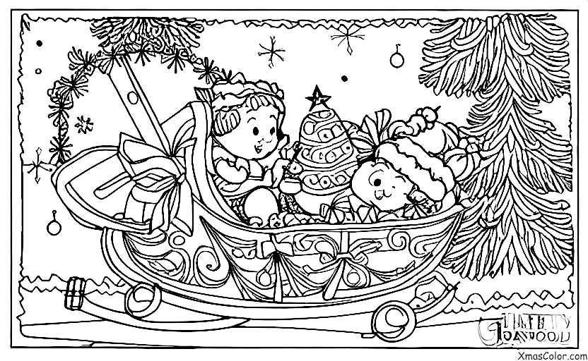 Christmas / Sleigh Bells: A close up of a gold sleigh bell