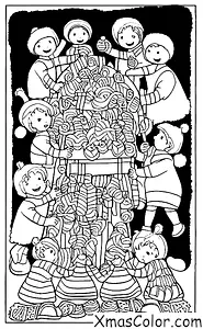 Christmas / Sleigh Bells: A group of children playing with sleigh bells