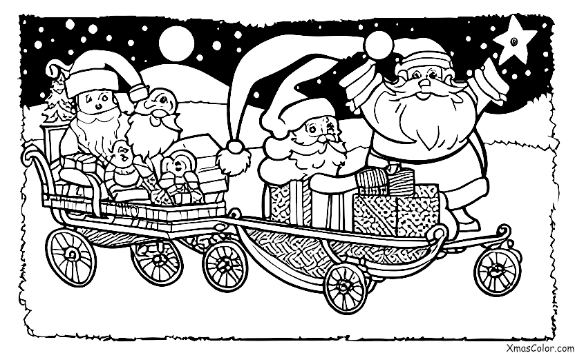 Christmas / Sleigh: Santa in his sleigh