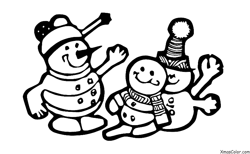 Christmas / Snow Man: Snow Man in the snow