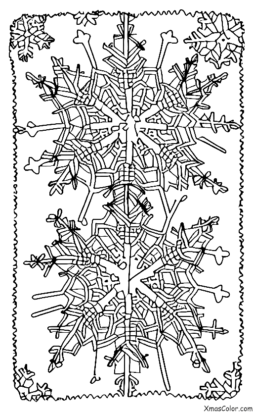 Christmas / Snowflakes: A group of snowflakes falling