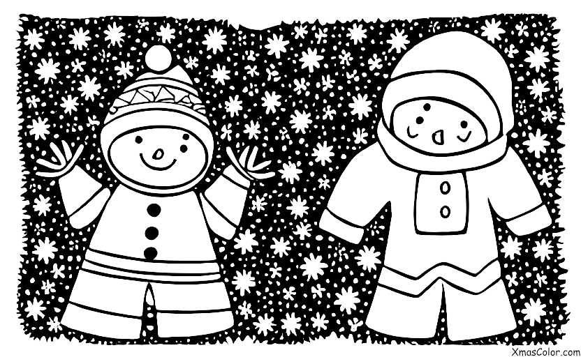 Christmas / Snowflakes: A snowflake falling on a person