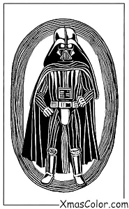Christmas / Star Wars Christmas: Darth Vader hanging a wreath on the door