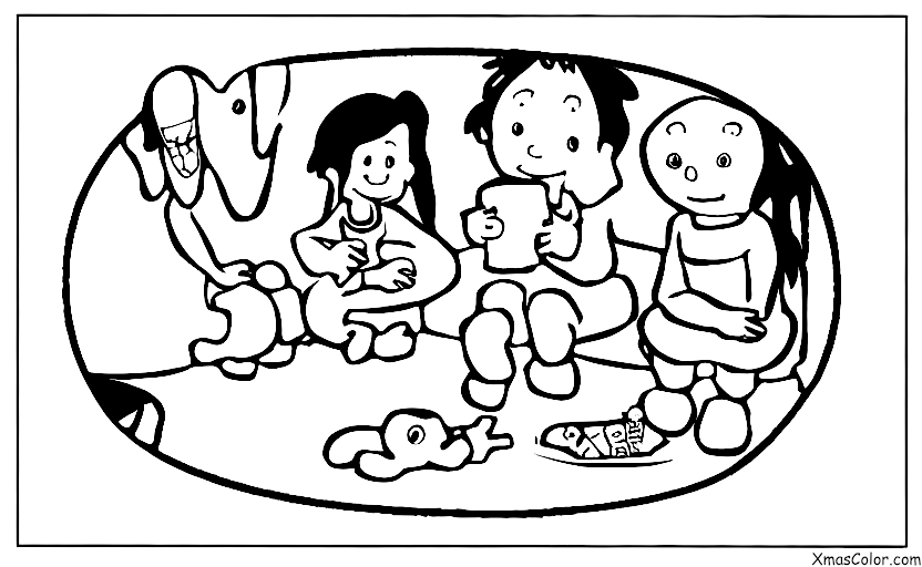 Christmas / Strange Christmas: A kid waking up on Christmas morning to find that their parents have been turned into frogs