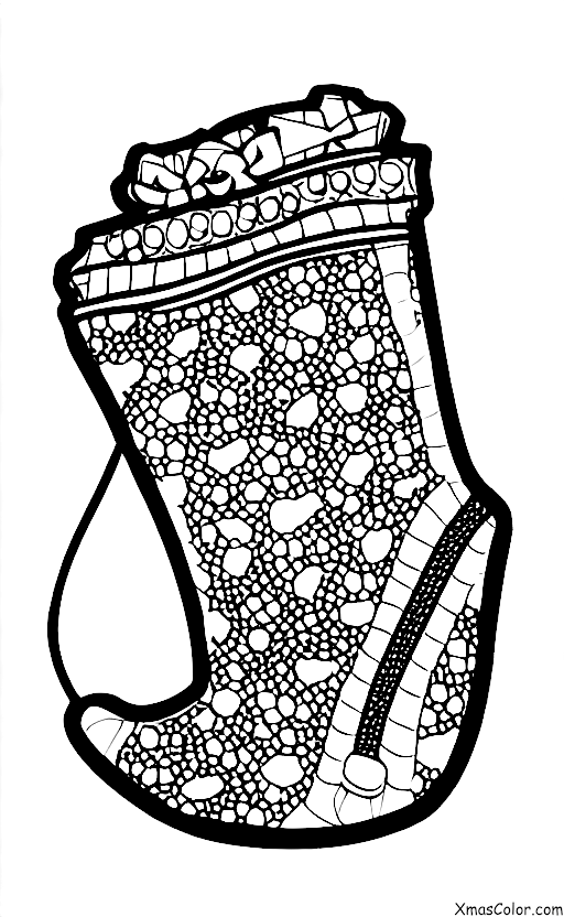 Christmas / Stuffed Christmas Stockings: A small stocking filled with a few carefully selected items