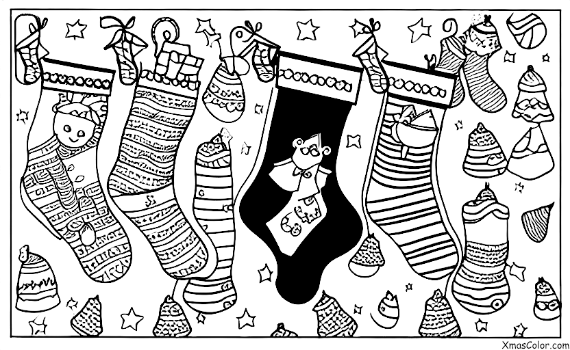 Christmas / Stuffed Christmas Stockings: A stocking filled with nothing but coal