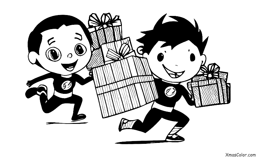 Christmas / Superhero Christmas: The Flash running