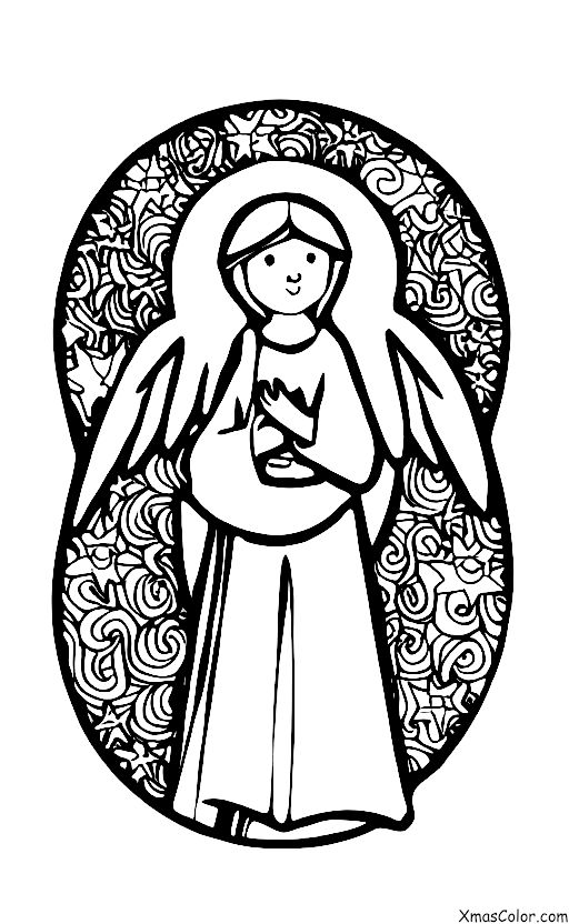 Christmas / The Christmas Story: The angel Gabriel appearing to Mary