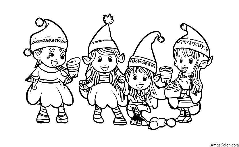 Christmas / The elves: The elves playing