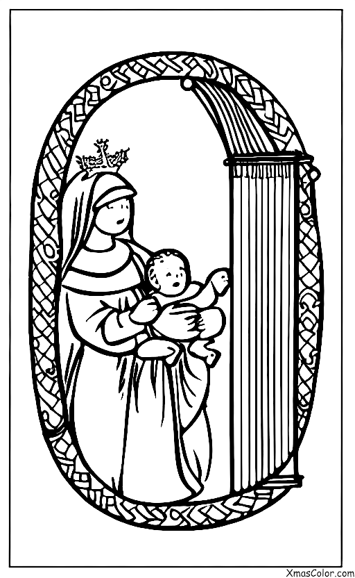 Christmas / The First Noel: The First Noel being played on a harp by an angel