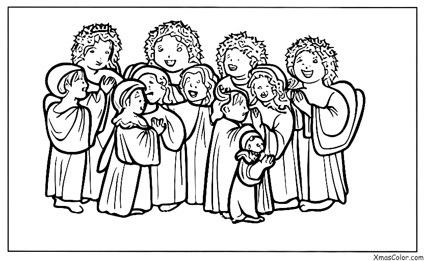 Christmas / The First Noel: The First Noel being sung by a choir of angels