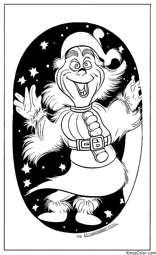 Christmas / The Grinch: The Grinch being stopped by Santa
