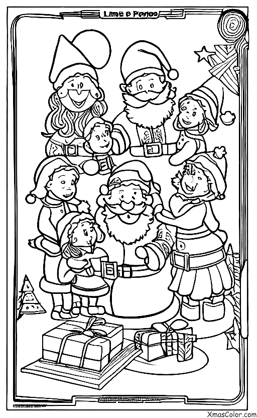 Christmas / The North Pole: Santa and his elves at the North Pole