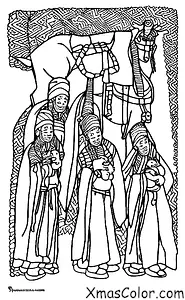 Christmas / The Three Kings: The Three Kings are riding their camels through the desert