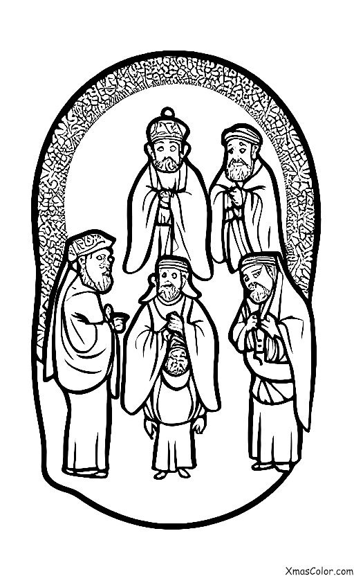 Christmas / The Wise Men: The three wise men with the star