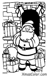 Christmas / Vixen: Santa coming out of a chimney