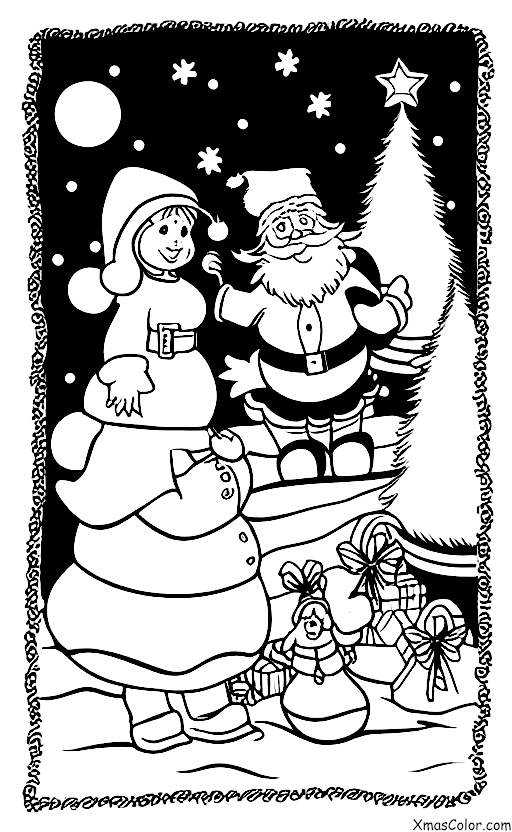 Christmas / Vixen: Vixen and Santa at the North Pole