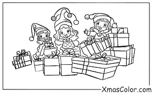 Christmas / Vixen: Vixen and Santa deliveries presents