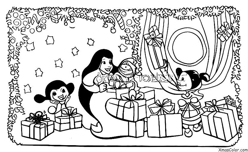 Christmas / Vixen: Vixen and Santa delivering presents